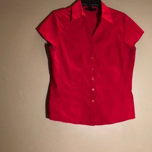 Red stretchy blouse